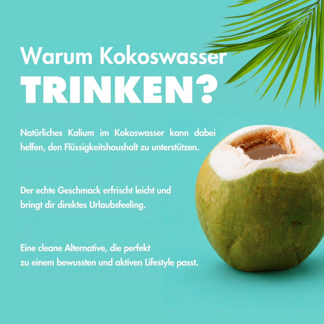 warum Kokoswasser? AV8 Original Kokoswasser-Drink liefert natürliche Hydration, enthält von Natur aus Elektrolyte und kalorienarm