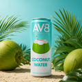 AV8 original Kokoswasser-Drink 330ml Dose – Kokoswasser-Drink, nicht aus Konzentrat, aus Vietnam